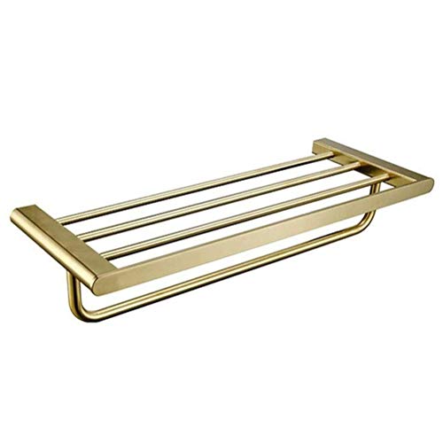 AGGF Portasciugamani Portasciugamani a Muro Portasciugamani da Bagno in Ottone Portasciugamani in Ottone Finitura Spazzolata Portaoggetti per mensole per Hotel per la Cucina 20~60 cm AW E-7 (di