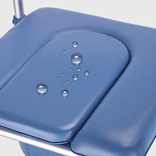 Sedia da Doccia con Ruote Sedia da Toilette E Sedile Imbottito per WC Sedia da Trasporto per Sedia A Rotelle Vasca da Bagno WC 90X53X53Cm A