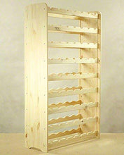MODO24 Scaffale Vino, per 63 Bottiglie, Legno, Non trattato, 118,4x72,2x26,5 cm, 8 unità