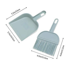 Toyvian Mini scopa e set di spazzaneve per la pulizia della gabbia nido di casa Desktop Pets (blu)