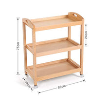 LYM &ripiano di stoccaggio Scaffale Domestico in Legno massello Mobile Soggiorno Camera da Letto Storage Rack Cucina Landing Storage Shelf Trolley Scaffale di Finitura