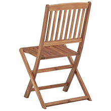 Oushome Sedie da Giardino Pieghevoli 4 pz in Legno Massello d'Acacia