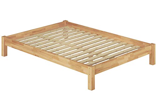 Erst-Holz Solido Matrimoniale futon 180x200 in Faggio massello Laccato con doghe rigide 60.84-18