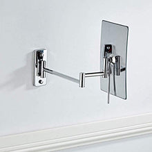 Specchio da Bagno Specchi da Barba Specchi da Trucco Montaggio a Parete 3X Ingrandimento Girevole Estensibile Pieghevole per Hotel Vanity Chrome