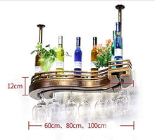 COLiJOL Stoccaggio Del Vino Stile Semplice Ferro da Appendere Portabicchieri da Vino Decorazione a Soffitto Scaffale Bar Storage (Dimensioni: 100 * 30Cm),100 * 30 cm