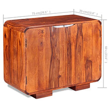vidaXL Credenza in Legno Massello di Sheesham 75x35x60 cm Supporto Armadietto