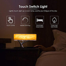 GJCrafts lampada da comodino da caricabatterie senza fili con Altoparlante Bluetooth, Lampada da Notte per albero da Modalità da Sonno Regolazione Continua touch dimmerabile lampada da tavolo.