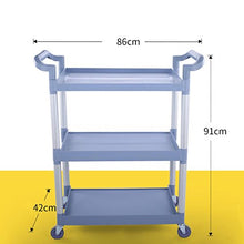 MEI XU Carrelli Di Stoccaggio Carrello - 3 strati di ispessimento che raccolgono la macchina da pranzo di plastica che raccoglie la ciotola Rider Push Service Car Hotel Restaurant Mobile Rack Carrello
