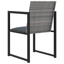 Tidyard Set da Pranzo da Giardino 5 pz con Cuscini in Polyrattan Grigio,Set da Pranzo Giardino,Set di Mobili,per Balcone, Giardino o Terrazzo