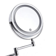 HUIO Specchio Cosmetico su Supporto Specchi per Trucco A LED con Specchio da Trucco Pieghevole per Montaggio A Parete A LED 10x Alta Definizione