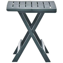 Tidyard Tavolo da Giardino Pieghevole in Plastica Tavolo da caffè da Giardino a Parete Balcone Spiaggia 45x43x50 cm Verde