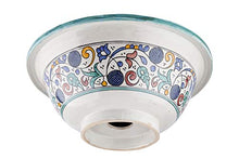 Hafi – Lavabo marocchino – Cerames | Lavandino da appoggio 41 x 16 cm | Lavandino da incasso marocchino per bagno, toilette, ospiti, WC