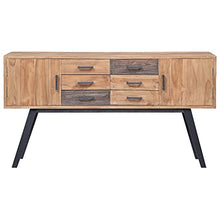 vidaXL Madia 140x30x75 cm in Legno Massello di Teak