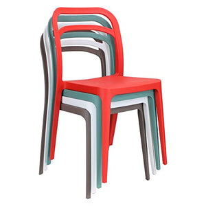 Totò Piccinni Sedie VIP in Polipropilene Moderne Design Impilabile (Verde Salvia, 4 Pz)
