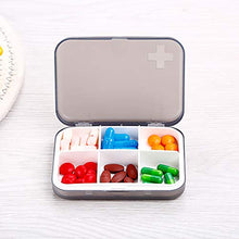 Ruby569y - Portapillole, organizer per pillole, dispenser per pillole, porta pillole, organizzatore per medicine, portatile da viaggio, a prova di umidità Grey