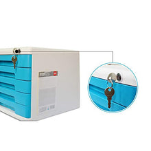 LCA Schedario Classificatore Verticale Archivio di File Desktop, Materiale Plastico Cassettiera per Ufficio A 5 Piani, File con Armadietto Dati di Blocco, Piccola Scatola di Archiviazione File,
