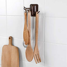 MOBFIDOFG Asciugamani Parete Rotary 4 Gancio Cucina Bagno Bagno portasciugamani portasciugamani Senza Vite e grani di stoccaggio Senza Traccia (Color : Coffee)