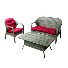 Redcolourful - Set di 3 cuscini per sedie, cuscini per divano, per patio, chaiselongue per la casa, interni ed esterni, colore grigio, 3 pezzi