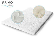 Primo Line 100% Lattice Materasso Topper 120x200 Singolo - Altezza 10 cm - 7 Zone - Fodera Facilmente Rimovibile