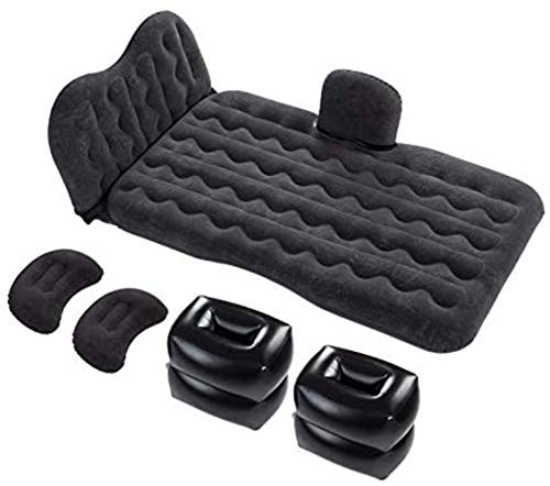 HongLianRiven Lettino da Viaggio Auto Gonfiabile Letto Multifunzionale dell'automobile Letto con la Testa Protector Gonfiabile vagone Letto Mid Letto Letto Gonfiabile 5-12 (Color : Black)