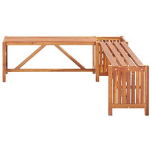 Festnight Panca Giardino Angolare e Fioriera per da Interno e Esterno Balcone 150x150x40cm Massello Acacia