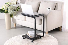 Zhicaikeji Camera da Letto Comodino scrivania squisita Moda in Legno Nero Rack Semplice Comodino Pigro mensola Mobile Desk