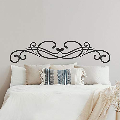 T-MK394 - Adesivi per testiera del letto, 31 x 140 cm, colore: Nero
