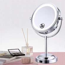 LBWARMB Trucco Specchio con luci Specchio da Toilette, Toilette dello Specchio di Trucco con 1x / 3X, 6''360 ° Girevole Specchio ingranditore, Specchio del Bagno con Crystal-Come Stile