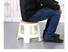 MKXF Addensato Sgabello di Plastica Sedia di Svago Bagno Mobilia Sgabello Scarpa Panchina Sgabello Cambiando Piccolo Sgabello Rotondo,E
