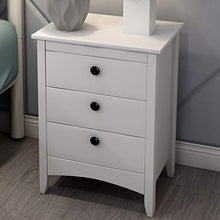 JGONas Cassettiera in legno bianco con 3 cassetti, ampia cassettiera e maniglia a torre facile da afferrare per armadi, soggiorno, cameretta dei bambini, 18 x 14 x 24 pollici bianco