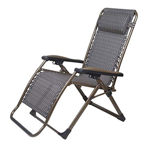 Hfyg Lettino Prendisole Zero Sdraio,Lounge Chair Sedia Pieghevole per Pausa Pranzo Summer Cool Chair Tempo Libero Sedia Sdraio Portatile Chaise Longue