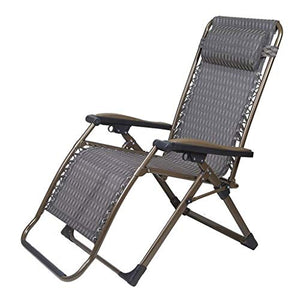 Hfyg Lettino Prendisole Zero Sdraio,Lounge Chair Sedia Pieghevole per Pausa Pranzo Summer Cool Chair Tempo Libero Sedia Sdraio Portatile Chaise Longue