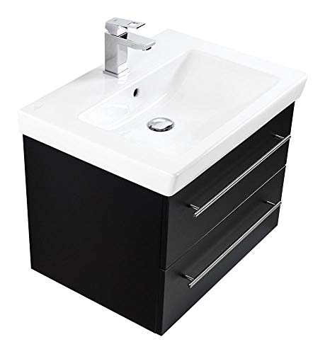 Mobile bagno con lavabo Villeroy & Boch Subway 2.0 65cm nero satinato