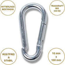 HOBEA-Germany - Moschettone in acciaio zincato, con moschettone fino a 300 kg, accessorio per poltrona pensile