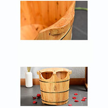 YLL Canna per pediluvio Piedi Vasca, Cedar Piedi Vasca, pediluvio Vasca con Coperchio, Perfetto ammollo i Piedi (40 cm)