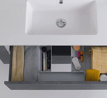 mazzoni Mobile da Bagno Sospeso 100cm Gold Noce Scuro Frassinato