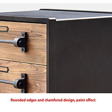 Oupai Tavolini Comodino, Industriale Vento Tavolino Retro Tavolino Camera da Letto Comodino Governo di Immagazzinaggio 5 Cassetti 18 × 13 × 27 Pollici per Soggiorno Camera da Letto