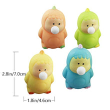 Amosfun 4Pcs Lento Aumento Babay Dinosauro Acqua del Bagno del Giocattolo di Decompressione Giocattolo per Bambini Favore di Partito di Compleanno Regalo per Goodie Bags Uovo di