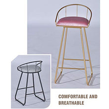 Sgabelli da bar cucina Sgabelli da bar Seggiolone per colazione con gambe in metallo Schienale del poggiapiedi per Cucina Sgabello da pub, Semplice design moderno in ferro - Carico massimo 200 kg