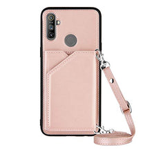 Lanyard - Custodia per carte di credito Oppo Realme C3, colore: oro rosa
