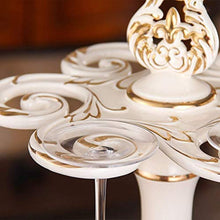 LDM Porta calici Porta Bicchiere da Vino Porta Calice da Appendere Decorazione Soggiorno Creativo Portabottiglie in Ceramica, Beige, 42 * 28 * 28 cm, per la casa