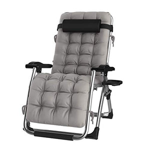 lilizhang Patio Zero Gravity reclinabile Sedia, Heavy Duty Reclining Adatto Sdraio for Giardini Cortili Piscine, con Cuscini di Sostegno 200kg Multifunzionale Chair (Color : Silver)