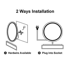 Specchio Bagno Rotondo Illuminato a LED, Specchio Cosmetico Intelligente per Trucco Antideflagrante, Specchio a Parete con Luce Bianca per Bagno Camera da Letto (50 cm, 60 cm, 70 cm, 80 cm)