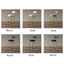 Set di 2 sgabelli da bar rotondi in tessuto velluto gambe in metallo sgabelli per casa pub cucina contatore (nero+grigio)