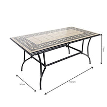 Tavolo da Giardino Chillvert Tivoli Acciaio e Mosaico 160x90x73 cm
