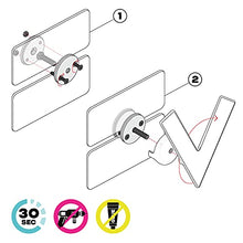 Coppia handy minimal fasce - Portasciugamani per scaldasalviette a fasce (tubi piatti) - si fissano direttamente sul radiatore a fasce - modello Vee