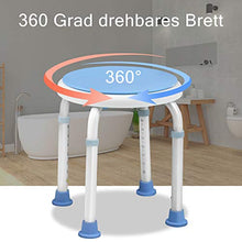 LARS360 Medical - Sgabello da doccia, in alluminio e HDPE, regolabile in altezza, con supporto antiscivolo fino a 120 kg