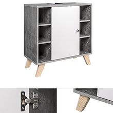 EUGAD Mobiletto Sottolavabo Sottolavello Armadietto sotto Lavandino per Bagno con Anta in Legno 0119WY