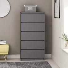 FAMIROSA Credenza con Cassetti Grigia 60x35x121 cm in Truciolato