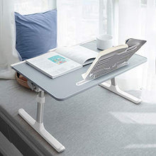 Tavolino Regolabile per Laptop, Tavolo da Letto Pieghevole con Slot per Schede, Scrivania Portatile per Divano, Letto, Ufficio E Picnic